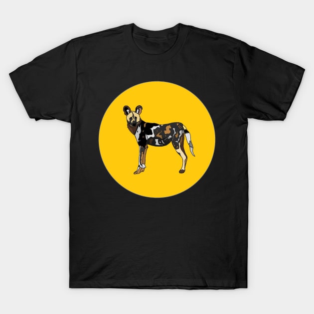 African Wild Dog T-Shirt by OTLArtwork